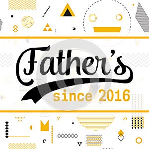 Happy fathers day wishes design vector background