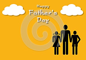 Happy Fatherâ€™s Day background concept and children.
