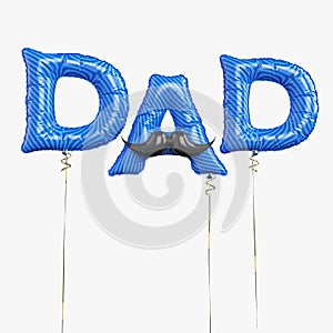 Happy Fatherâ€™s Day with decorate. Concept in Fatherâ€™s Day celebration. 3D rendering