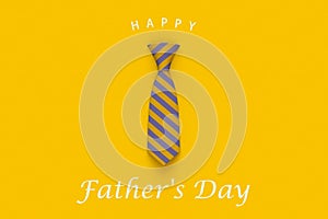 Happy Fatherâ€™s Day greeting card on yellow background