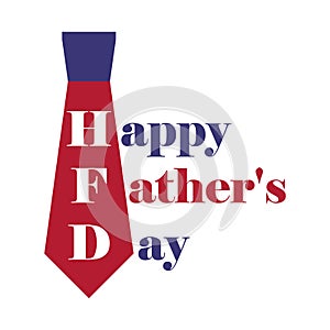 Happy Fatherâ€™s Day icon for greeting card isolated on white background. Vector illustration