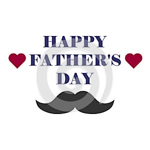 Happy Fatherâ€™s Day icon for greeting card isolated on white background. Vector illustration