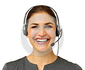 Happy Female Customer Service Representative