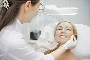 Happy female patient photo