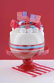 Happy Fourth of July celebration cake.