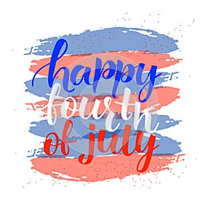 HAPPY FOURTH OF JULY- handwritten invitation