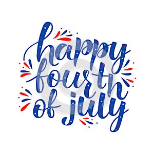 HAPPY FOURTH OF JULY- handwritten invitation