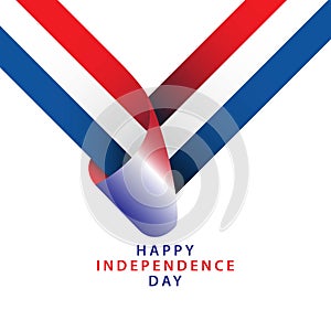 Happy France Independence Day Vector Template Design Illustrator