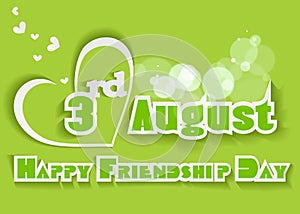 Happy Friendship Day background with colorful text