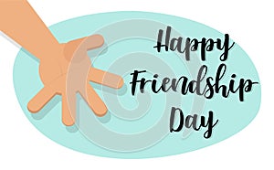 Happy Friendship Day concept. Brotherly handshake.