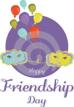 Happy Friendship day. Merry banner. Vector.