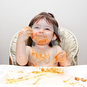 Happy fun messy eater