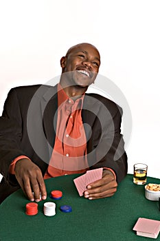 Happy gambler