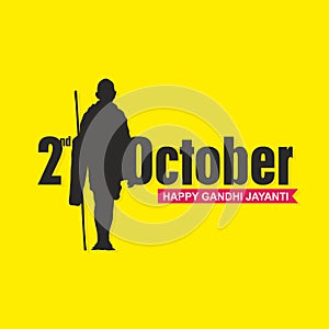 Happy Gandhi Jayanti Banner | 2nd October | Birthday of Mahatma Gandhi