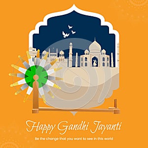 Happy Gandhi Jayanti banner design