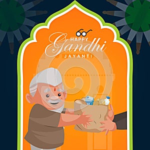 Happy Gandhi Jayanti banner design