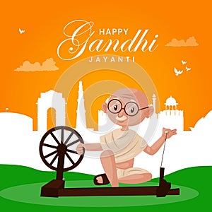 Happy Gandhi Jayanti banner design