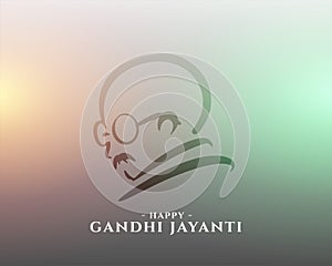 happy gandhi jayanti glowing wishes background vector illustration