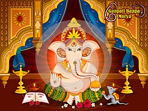 Happy Ganesh Chaturthi festival celebration of India