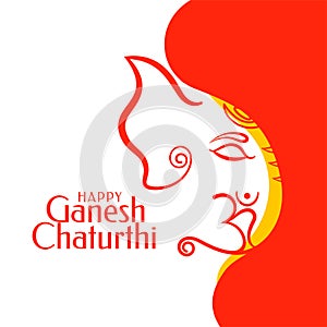 Happy ganesh chaturthi festival stylish card design