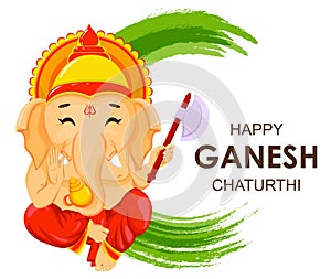 Happy Ganesh Chaturthi greeting card