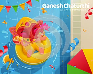 Happy Ganesh chaturthi illustration