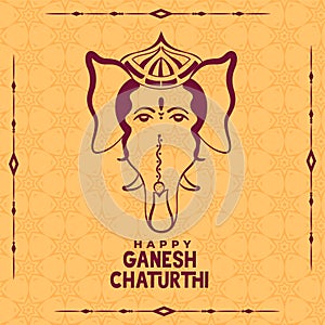 Happy ganesh chaturthi indian festival ethnic background