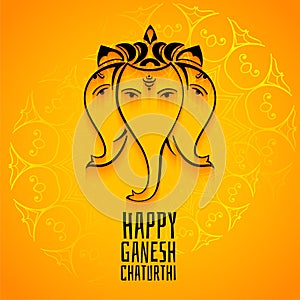 Happy ganesh chaturthi mahotsav celebration greeting template
