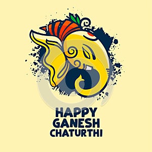 Happy ganesh chaturthi stylish festival card design