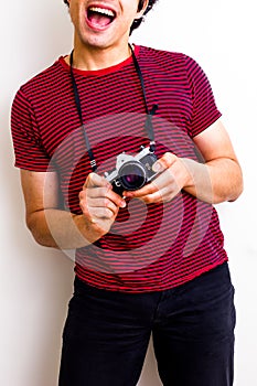 Happy and geeky photographer