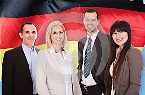 Happy german businesspeople
