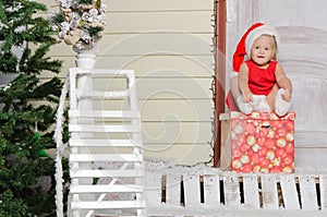 Happy girl waiting for Christmas