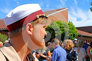 Happy graduate student in Denmark