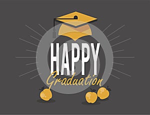 happy graduation postcard