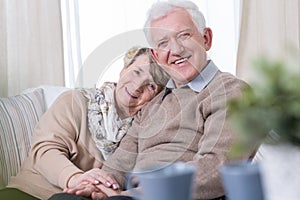 Happy grandma and grandpa