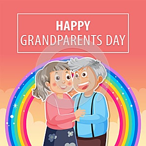 Happy grandparent day with background