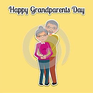 Happy Grandparent`s Day . Vector Illustration