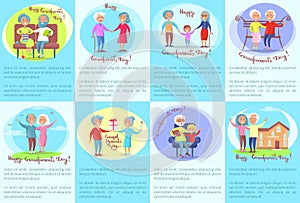 Happy Grandparents Day Posters with Older People