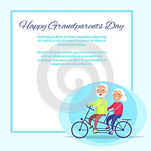 Happy Grandparents Day Senior Couple on Bicycle