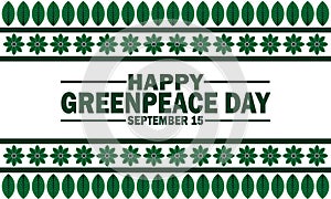 Happy Greenpeace Day Vector illustration photo