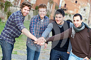 Happy Group of Boys Outside