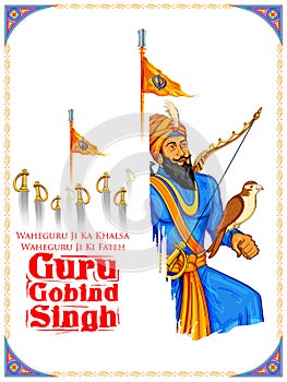 Happy Guru Gobind Singh Jayanti festival for Sikh celebration background