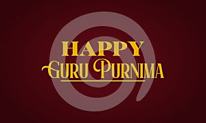 Happy Guru Purnima Stylish Text and background illustration Design