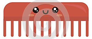 Happy hair brush, illustration, vector
