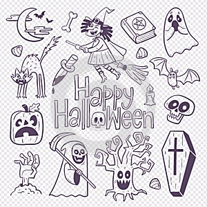 Happy Hallloween Doodle Set