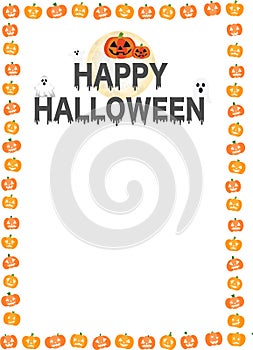 Happy Halloween A4 poster photo frame background
