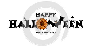 happy halloween background with happy halloween lettering vector illustration