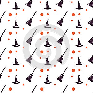 Happy Halloween Background. Seamless pattern