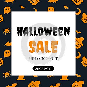 Happy Halloween Banner vector illustration.