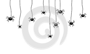 HAPPY HALLOWEEN BATS SPIDER WEB TEXT